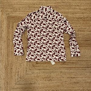 LORING New York Silk Printed Button-Down Shirt